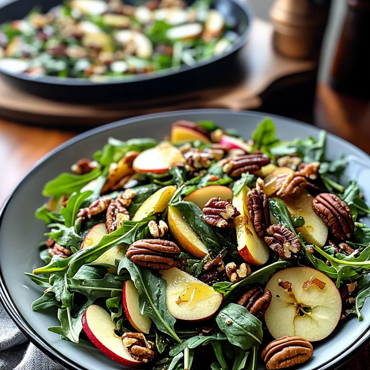 Apple Arugula Salad with Maple Pecans